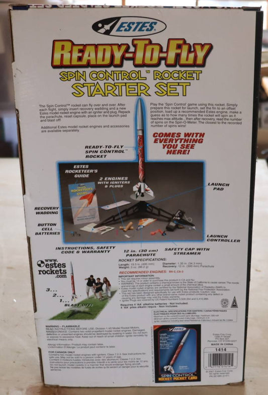 Estes Ready-To-Fly Spin Control Rocket Starter Set