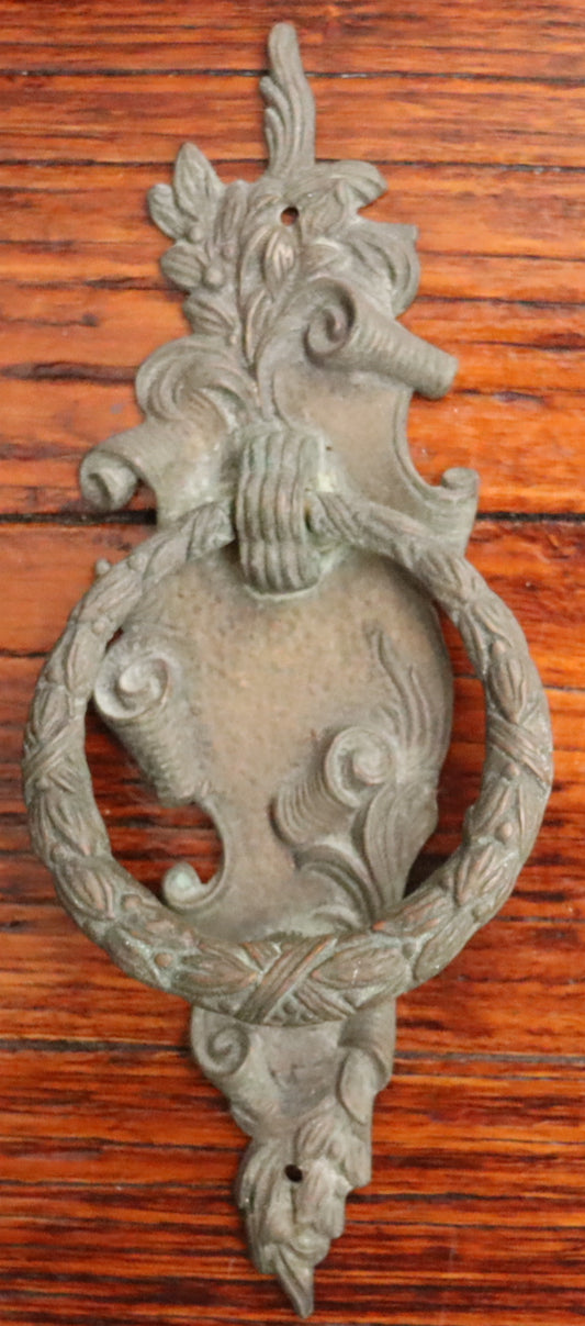 Antique Ornate Cast Iron Door Knocker – Victorian Style