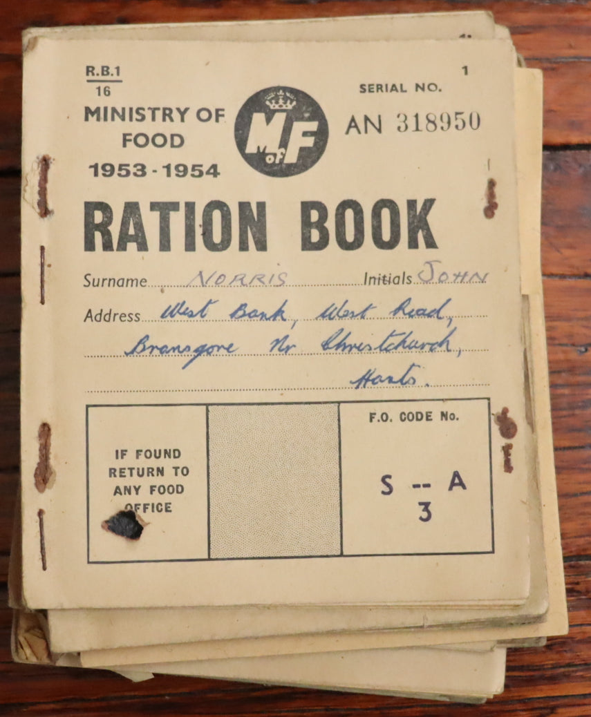 1953–1954 UK Ministry of Food Ration Book – Original WWII-Era Ephemera