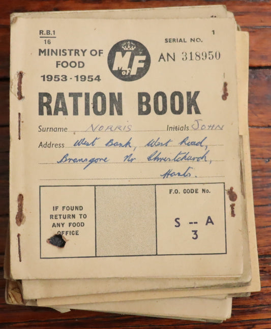 1953–1954 UK Ministry of Food Ration Book – Original WWII-Era Ephemera