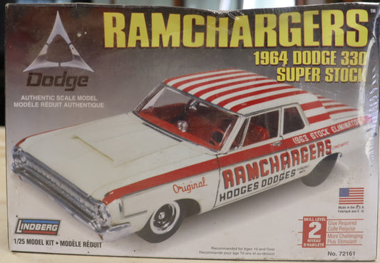 Lindberg 1964 Dodge 330 Ramchargers Super Stock Model Kit – 1/25 Scale