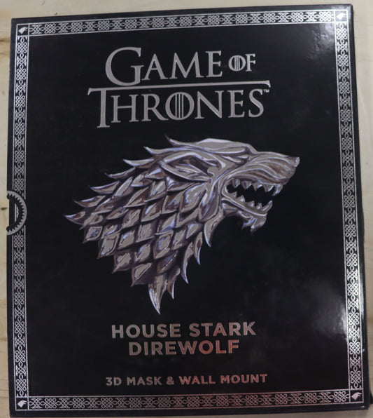 Game of Thrones House Stark Direwolf 3D Mask & Wall Mount