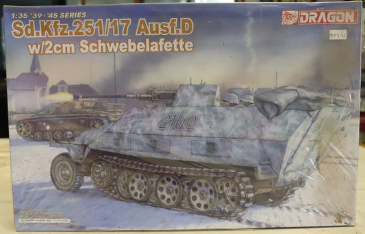Dragon Sd.Kfz. 251/17 Ausf.D w/2cm Schwebelafette Model Kit – 1/35 Scale