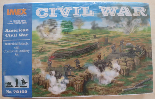 Battlefield Redoubt with Confederate Artillery Set 1:72