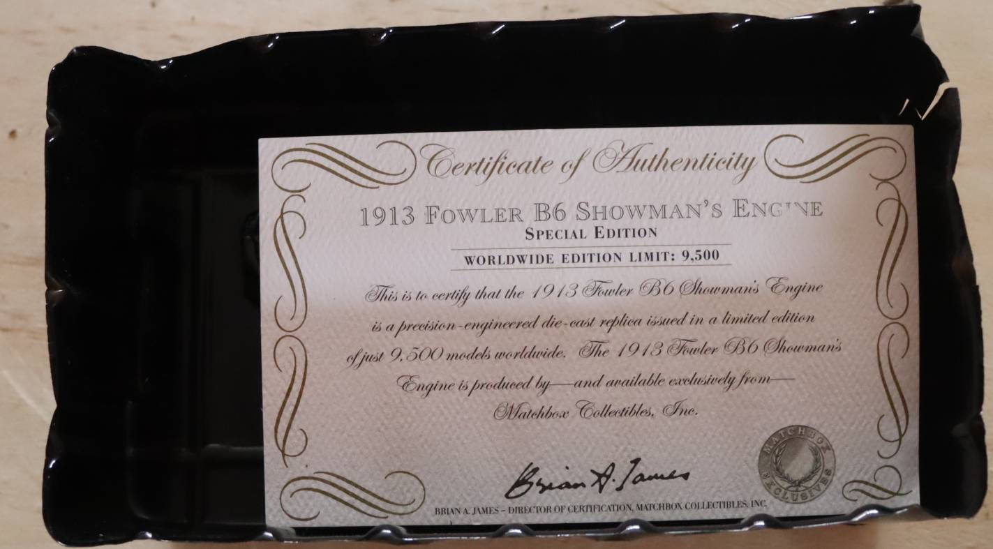 Matchbox Models of Yesteryear - 1913 Fowler B6 Showman's Engine