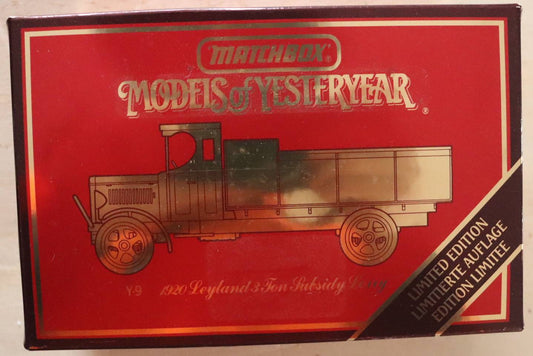 Models of Yesteryear Y-9 1920 Leyland 3-Ton Subsidy Lorry (Limited Edition)
