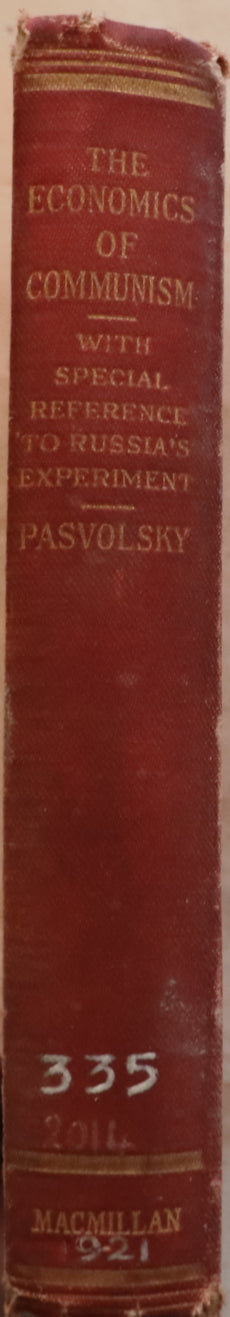 The Economics of Communism by Leo Pasvolsky