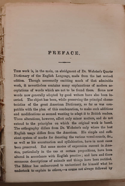 Improved Pronouncing Dictionary of the English Language by Noah Webster, edited by Charles Robson