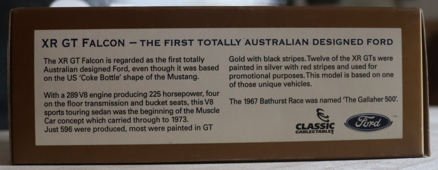 Classic Carlectables 1:43 Ford XR GT Falcon – Silver Promotional Edition – Diecast Model Car – Limited Edition